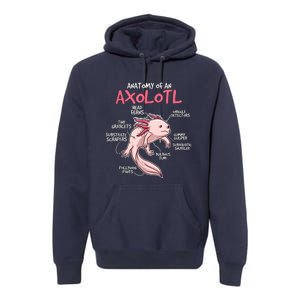 Axolotl Gift Axolotl Stuff Anatomy Of An Axolotl Premium Hoodie