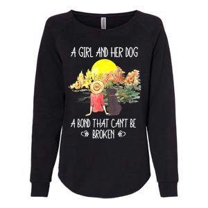 A Girl And Her Dog A Bond That Can't Be Broken Cute Womens California Wash Sweatshirt