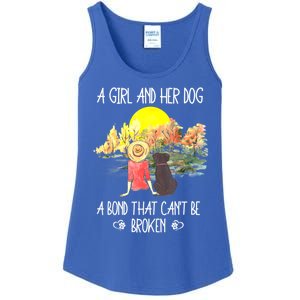 A Girl And Her Dog A Bond That Can't Be Broken Cute Ladies Essential Tank