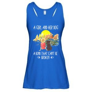 A Girl And Her Dog A Bond That Can't Be Broken Cute Ladies Essential Flowy Tank