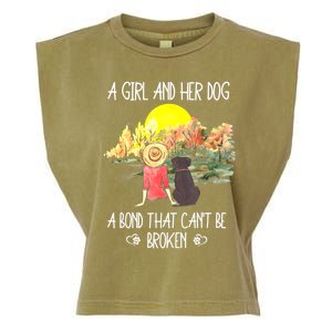 A Girl And Her Dog A Bond That Can't Be Broken Cute Garment-Dyed Women's Muscle Tee