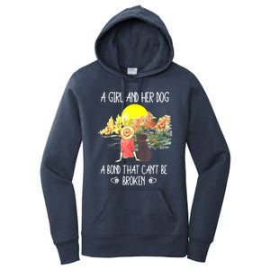 A Girl And Her Dog A Bond That Can't Be Broken Cute Women's Pullover Hoodie