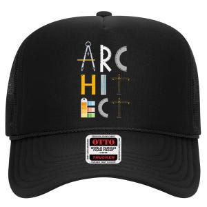 Architect Gifts Architecture Students High Crown Mesh Back Trucker Hat