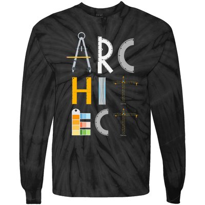 Architect Gifts Architecture Students Tie-Dye Long Sleeve Shirt