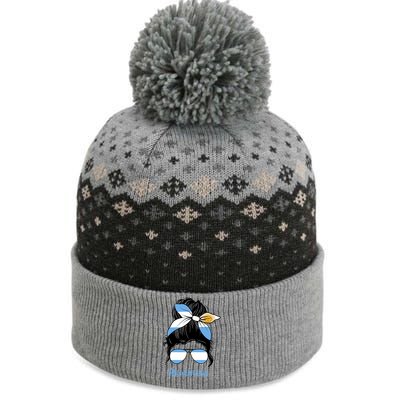 Argentinian Girl Argentina Girl Chica Argentine Gift The Baniff Cuffed Pom Beanie