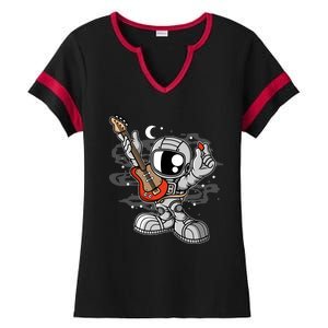 Astronaut Guitar Ladies Halftime Notch Neck Tee