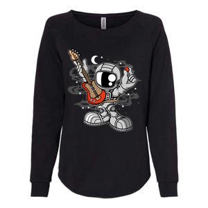 Astronaut Guitar Womens California Wash Sweatshirt