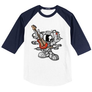 Astronaut Guitar Baseball Sleeve Shirt