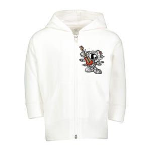 Astronaut Guitar Toddler Zip Fleece Hoodie