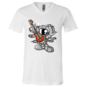 Astronaut Guitar V-Neck T-Shirt