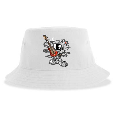 Astronaut Guitar Sustainable Bucket Hat