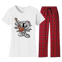 Astronaut Guitar Women's Flannel Pajama Set