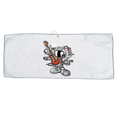 Astronaut Guitar Large Microfiber Waffle Golf Towel