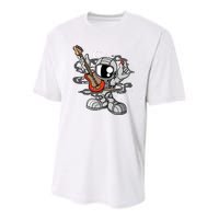 Astronaut Guitar Youth Performance Sprint T-Shirt