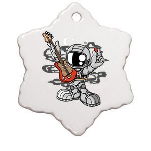 Astronaut Guitar Ceramic Star Ornament