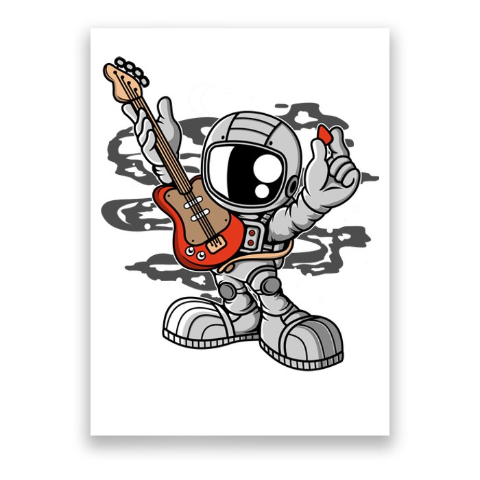 Astronaut Guitar Poster