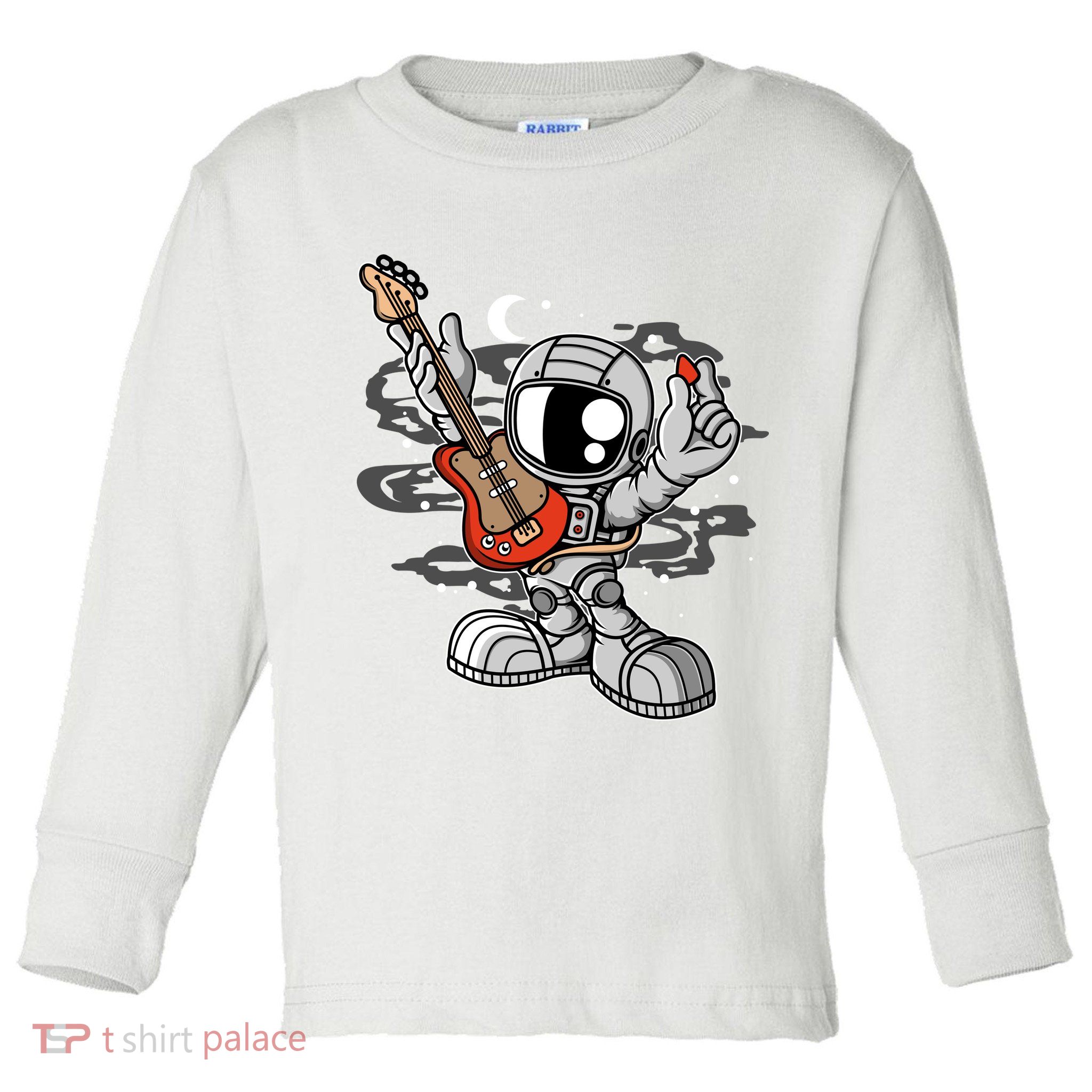 Astronaut Guitar Toddler Long Sleeve Shirt