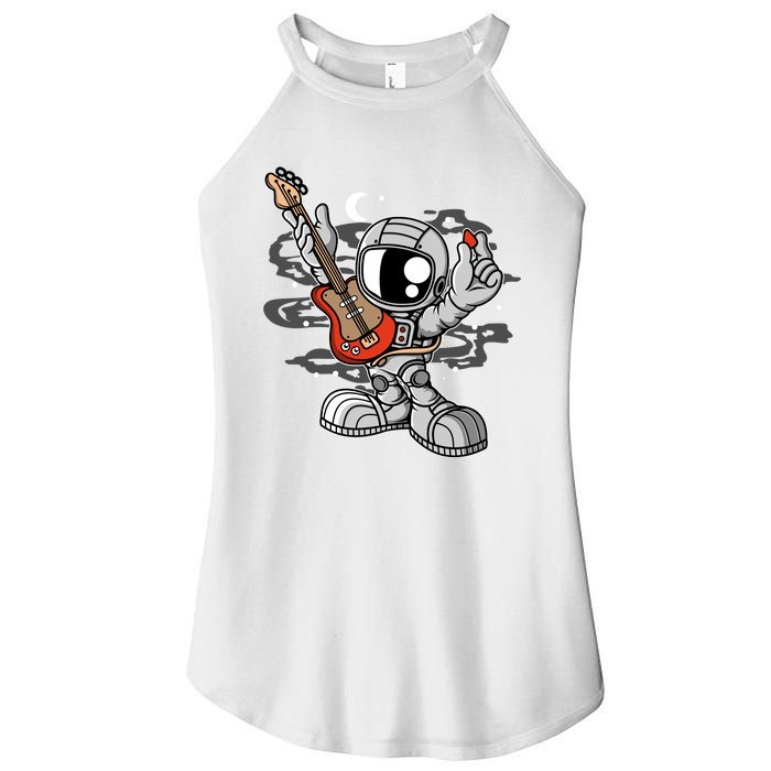 Astronaut Guitar Women's Perfect Tri Rocker Tank