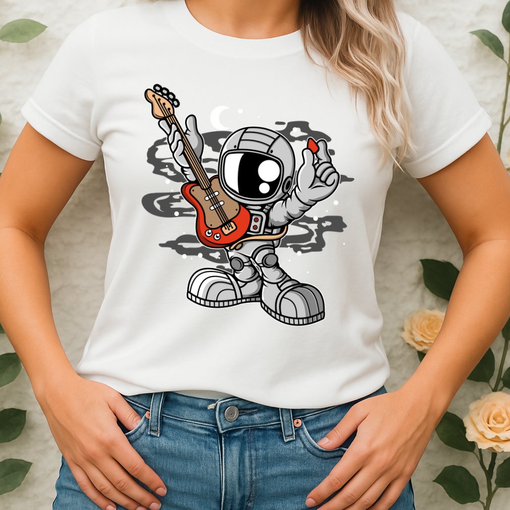 Astronaut Guitar Womens T-Shirt