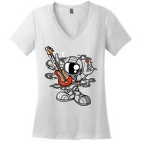 Astronaut Guitar Women's V-Neck T-Shirt