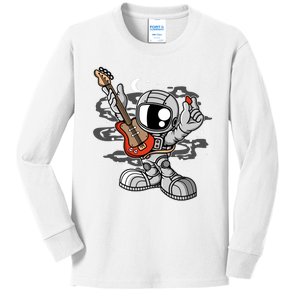 Astronaut Guitar Kids Long Sleeve Shirt