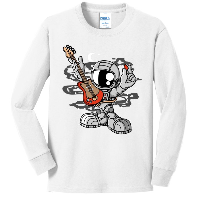 Astronaut Guitar Kids Long Sleeve Shirt