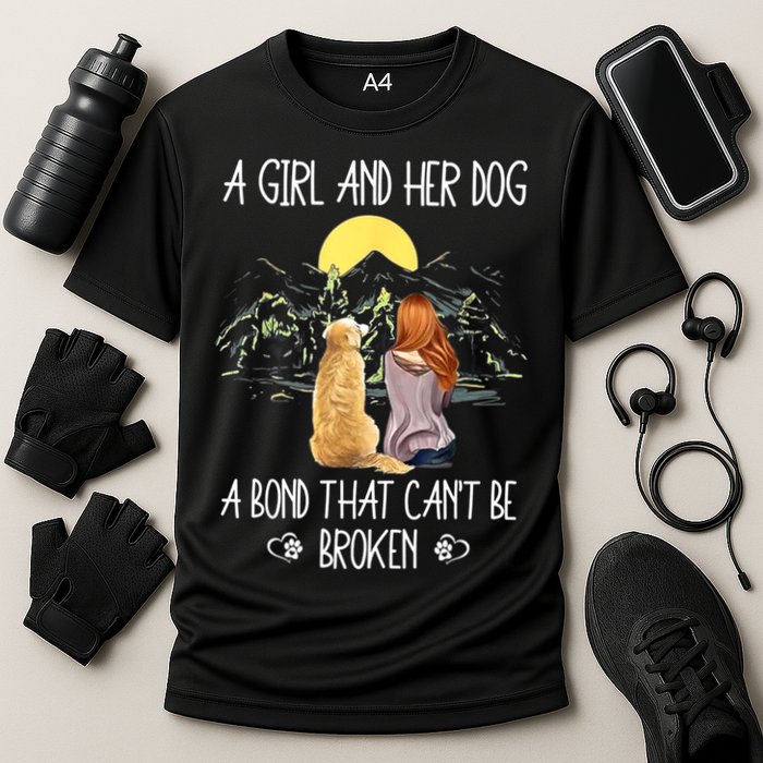 A Girl And Her Dog A Bond That Can't Be Broken Cooling Performance Crew T-Shirt