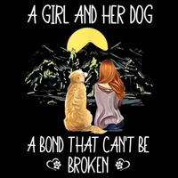 A Girl And Her Dog A Bond That Can't Be Broken Cropped Pullover Crew