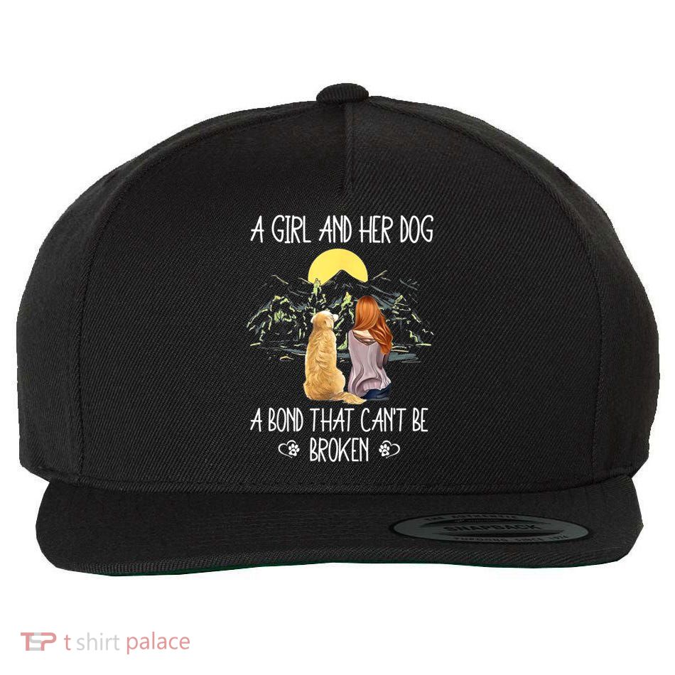 A Girl And Her Dog A Bond That Can't Be Broken Wool Snapback Cap