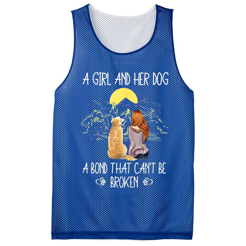 A Girl And Her Dog A Bond That Can't Be Broken Mesh Reversible Basketball Jersey Tank