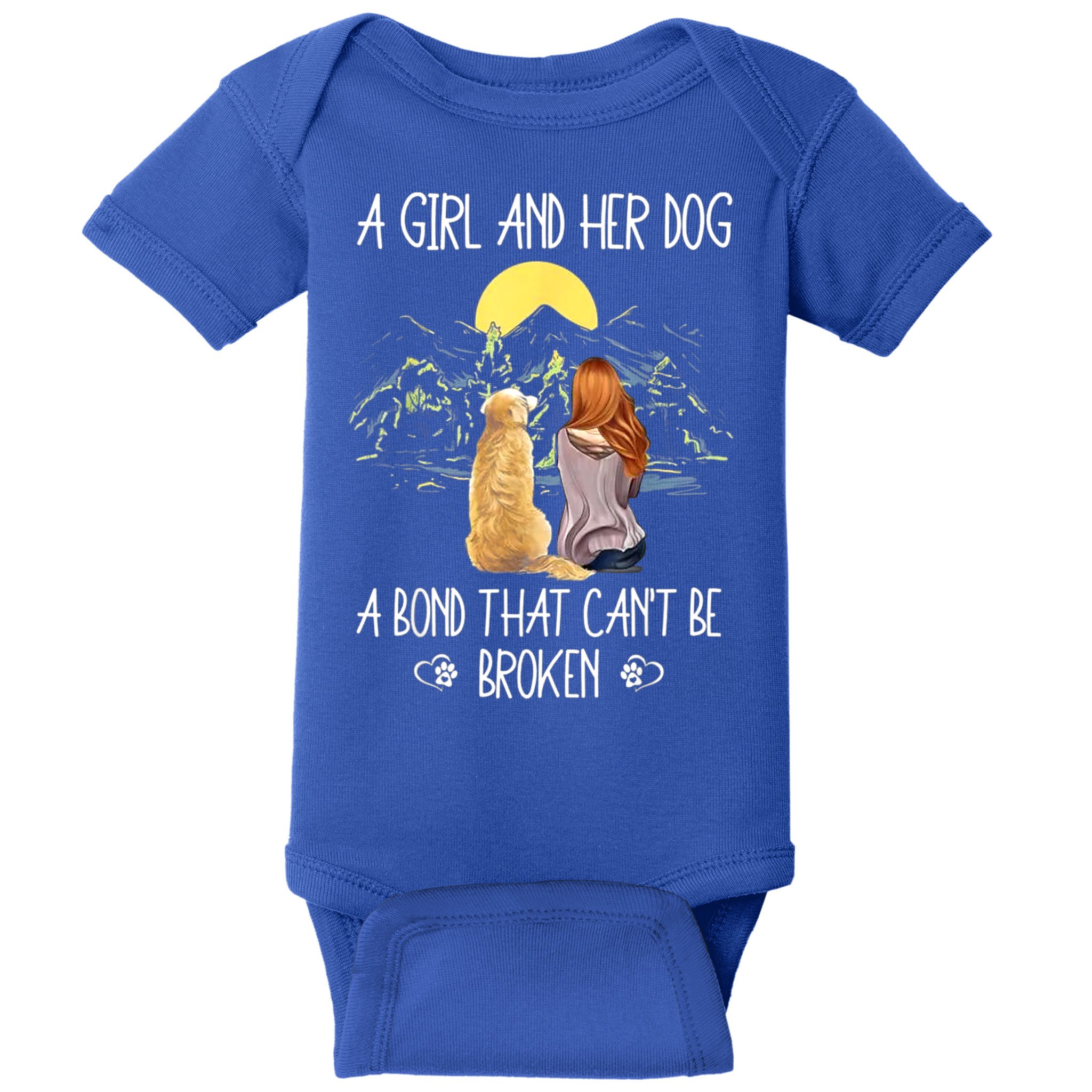 A Girl And Her Dog A Bond That Can't Be Broken Baby Bodysuit