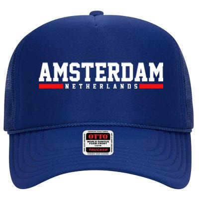 Amsterdam Gift High Crown Mesh Back Trucker Hat