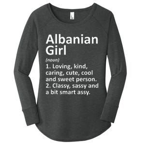 ALBANIAN GIRL ALBANIA Gift Funny Country Home Roots Descent Women's Perfect Tri Tunic Long Sleeve Shirt