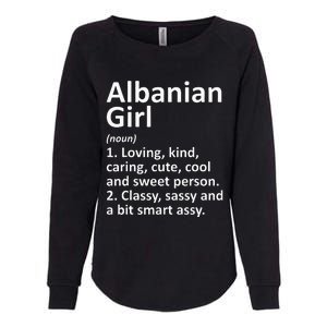 ALBANIAN GIRL ALBANIA Gift Funny Country Home Roots Descent Womens California Wash Sweatshirt