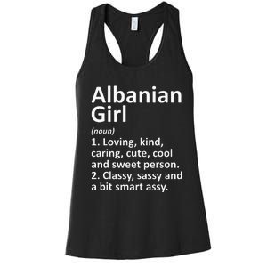 ALBANIAN GIRL ALBANIA Gift Funny Country Home Roots Descent Women's Racerback Tank