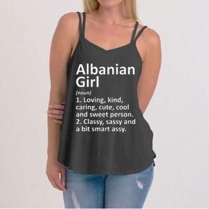 ALBANIAN GIRL ALBANIA Gift Funny Country Home Roots Descent Women's Strappy Tank