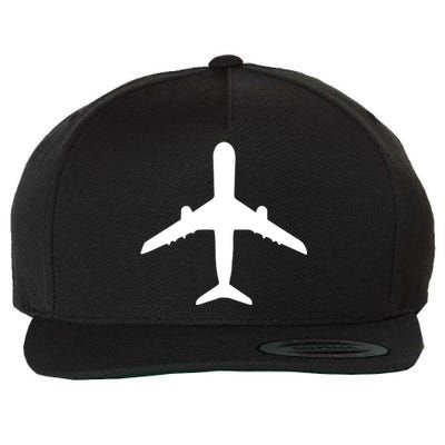 Aviation Geek Airplane Pilot Dad Husband Fathers Day Wool Snapback Cap