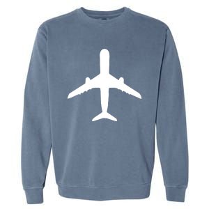 Aviation Geek Airplane Pilot Dad Husband Fathers Day Garment-Dyed Sweatshirt