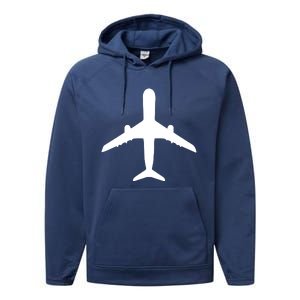 Aviation Geek Airplane Pilot Dad Husband Fathers Day Performance Fleece Hoodie