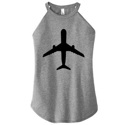 Aviation Geek Airplane Pilot Dad Husband Fathers Day Women’s Perfect Tri Rocker Tank