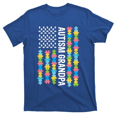 Autism Grandpa Awareness I'm A Proud Grandfather Vintage Us Gift T-Shirt