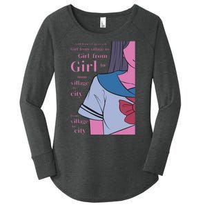 Anime Girl Women's Perfect Tri Tunic Long Sleeve Shirt