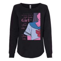 Anime Girl Womens California Wash Sweatshirt