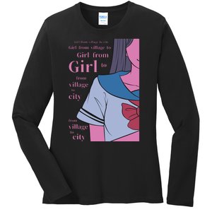 Anime Girl Ladies Long Sleeve Shirt