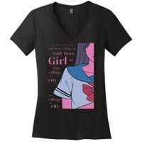 Anime Girl Women's V-Neck T-Shirt