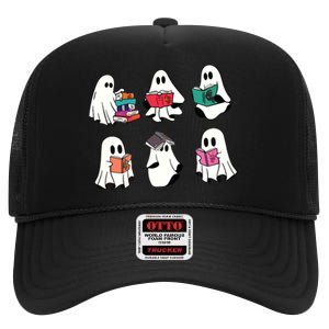 Acotar Ghost Acotar Bookish Ghost High Crown Mesh Back Trucker Hat