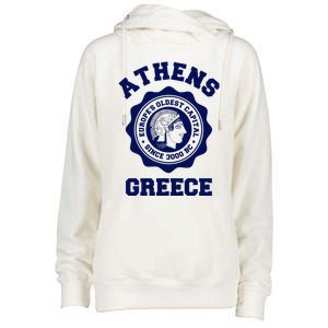 Athens Greece Athena From Ancient Greek Womens Funnel Neck Pullover Hood