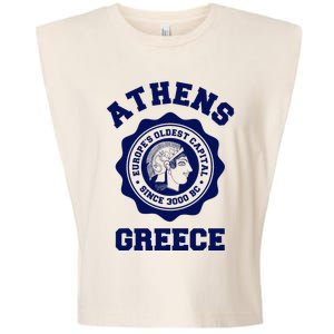 Athens Greece Athena From Ancient Greek Garment-Dyed Women's Muscle Tee