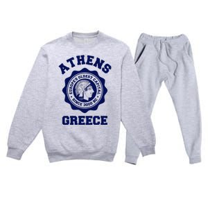 Athens Greece Athena From Ancient Greek Premium Crewneck Sweatsuit Set