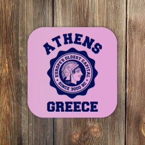 Athens Greece Athena From Ancient Greek Coaster